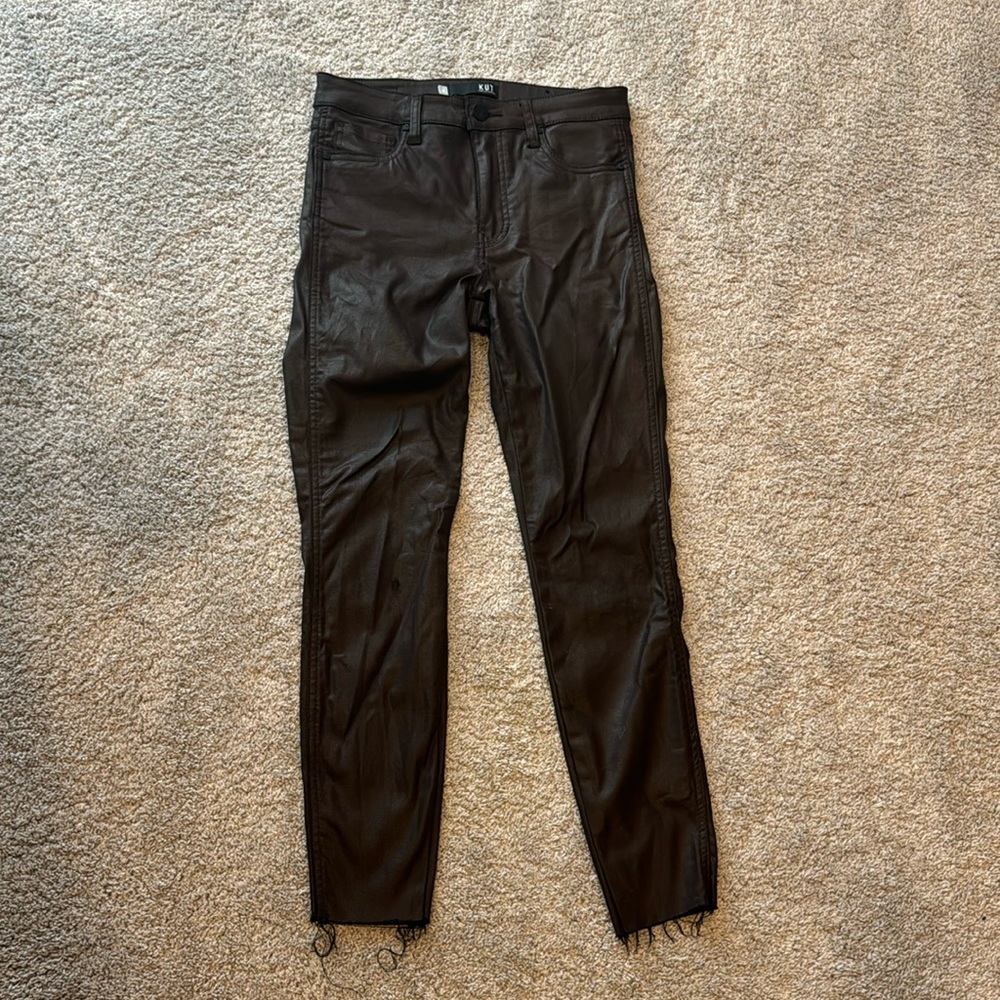 KUT from the Kloth, Connie High Rise Ankle Skinny, Brown, Size 4